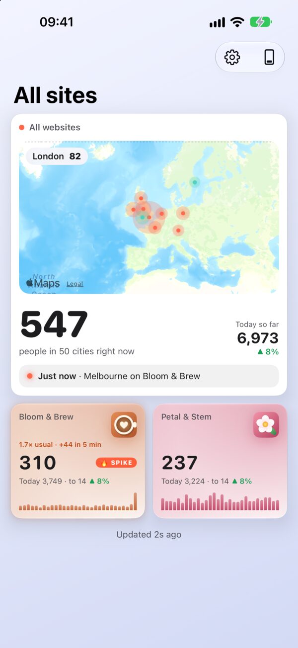 Mapa en directo en el iPhone