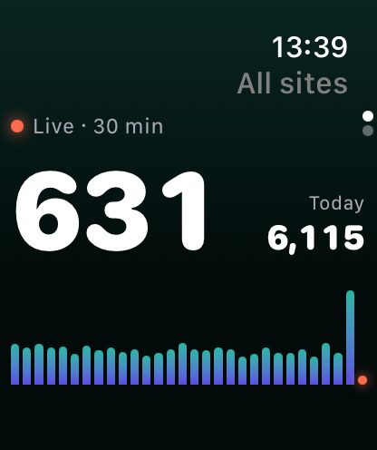 Site Pulse en Apple Watch